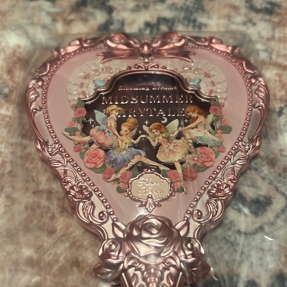 NEW FLOWER KNOWS HAND MIRROR MILKY PINK IN BAG AND BOX - Picture 1 of 7